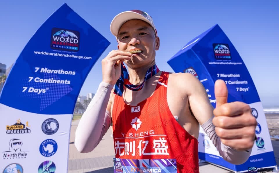 跑完七大洲，跑回南湖洲！湘阴跑者王胜先77.7公里奔跑回家过年