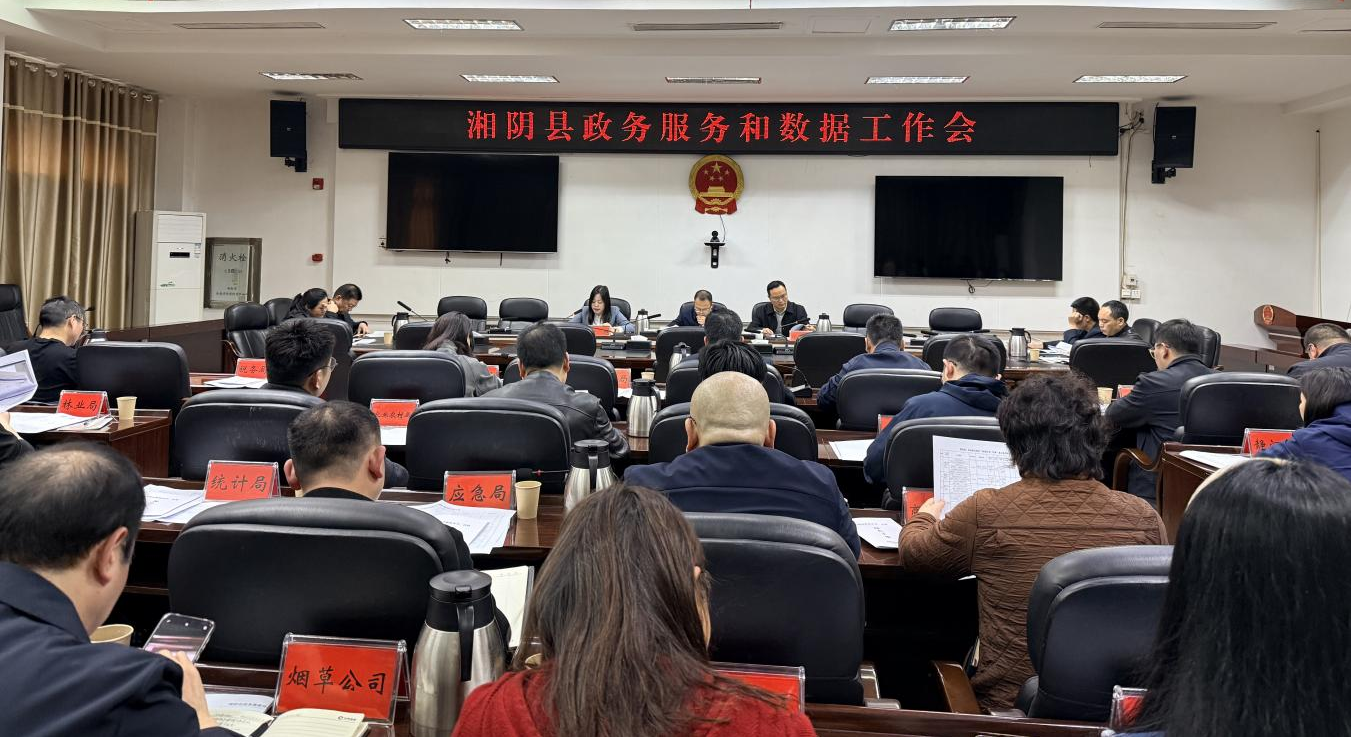 聚力七大突破！湘阴县政务服务和数据工作会议召开